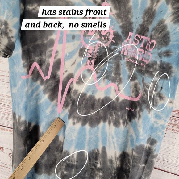 AstroWorld Festival Run T Shirt Sz L Dallas TX Concert Merch Travis Scott Rap - Picture 5 of 11